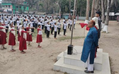 Embracing Unity: Morning Assembly at Lakshman Pur School